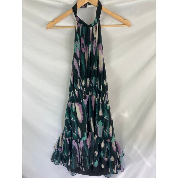NWT Chelsea28 Abstract Print Halter Tiered dress Size XL - Picture 2 of 7
